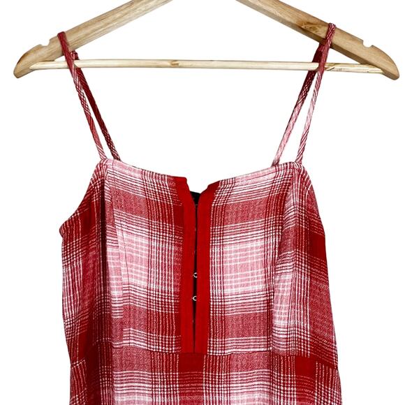 Forever 21 Red and White Plaid Mini Dress - Picture 2 of 5